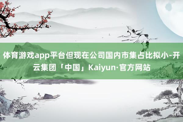 体育游戏app平台但现在公司国内市集占比拟小-开云集团「中国」Kaiyun·官方网站