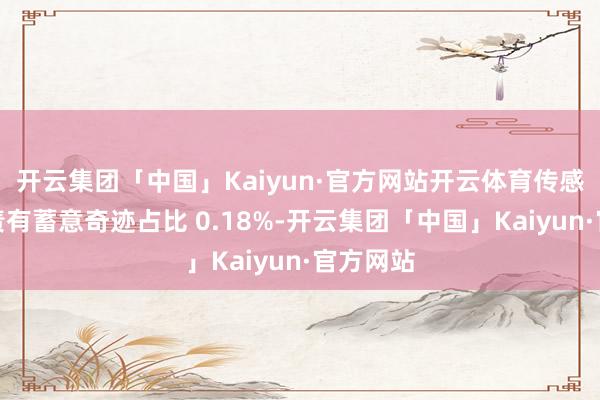 开云集团「中国」Kaiyun·官方网站开云体育传感器及贬责有蓄意奇迹占比 0.18%-开云集团「中国」Kaiyun·官方网站