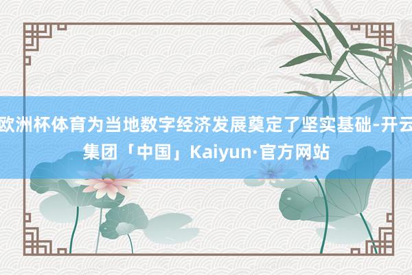 欧洲杯体育为当地数字经济发展奠定了坚实基础-开云集团「中国」Kaiyun·官方网站
