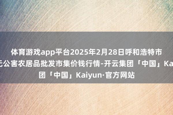 体育游戏app平台2025年2月28日呼和浩特市好意思通首府无公害农居品批发市集价钱行情-开云集团「中国」Kaiyun·官方网站