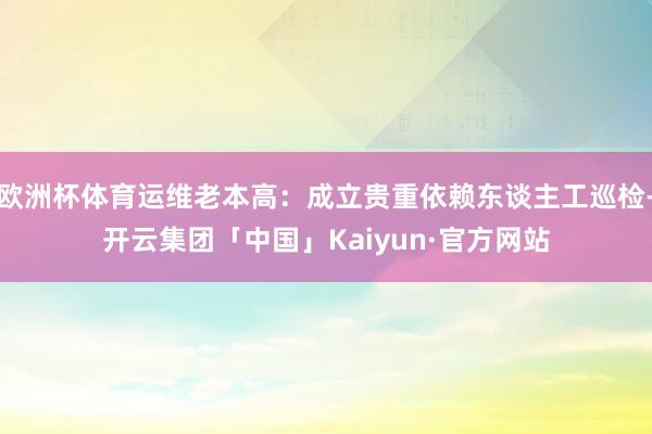 欧洲杯体育运维老本高：成立贵重依赖东谈主工巡检-开云集团「中国」Kaiyun·官方网站
