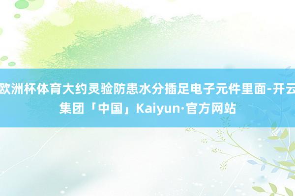 欧洲杯体育大约灵验防患水分插足电子元件里面-开云集团「中国」Kaiyun·官方网站