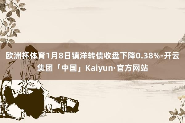 欧洲杯体育1月8日镇洋转债收盘下降0.38%-开云集团「中国」Kaiyun·官方网站