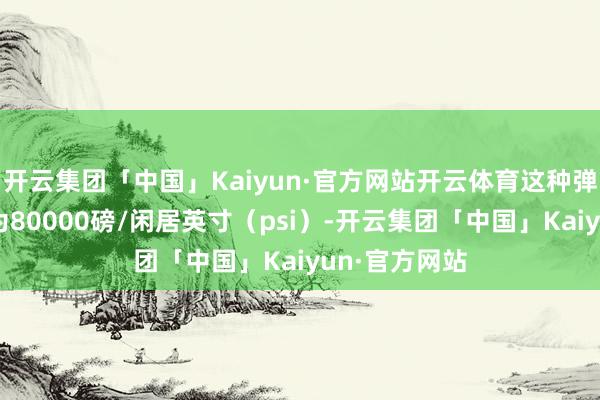 开云集团「中国」Kaiyun·官方网站开云体育这种弹药膛压峰值为80000磅/闲居英寸(psi)-开云集团「中国」Kaiyun·官方网站